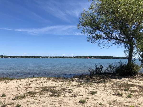 Private sandy/rocky beach.  181.5 feet of waterfront frontage.