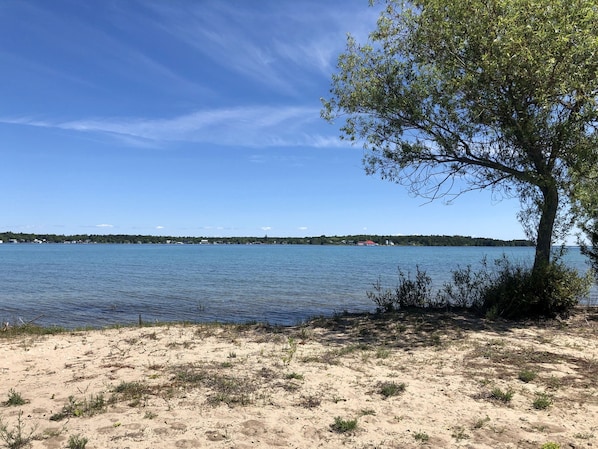 Private sandy/rocky beach.  181.5 feet of waterfront frontage.