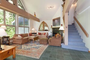 Picture windows offer an abundance of natural light and scenic views