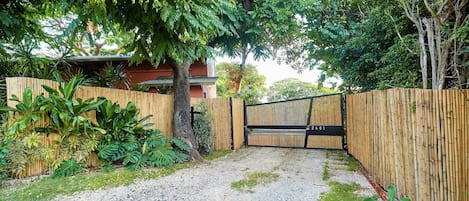 Gate operated by remote or keypad