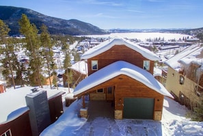 View of Shadow Mountain Lake and front of house