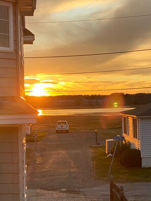 View of the marsh sunset from the back deck