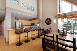 Breakfast bar seats four
