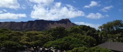 The majestic Diamond Head view from your private lanai.