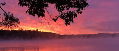 Sunrise over Webster Lake