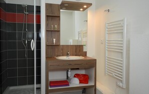 Prepare for your day outside in the spacious bathroom.