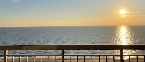 Enjoy beautiful Sunrises from the large balcony overlooking the ocean