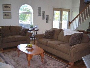 Cozy seating abounds - perfect for family gatherings