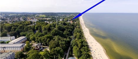 Vista para a praia ou o mar