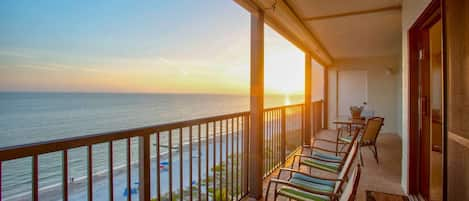 Incredible panoramic view of the Gulf of Mexico from the large private balcony