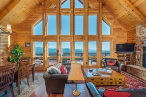 Enjoy stunning long-range mountain views from the living room windows.