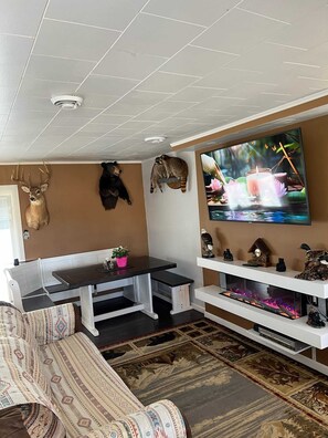 Living room and dining room
