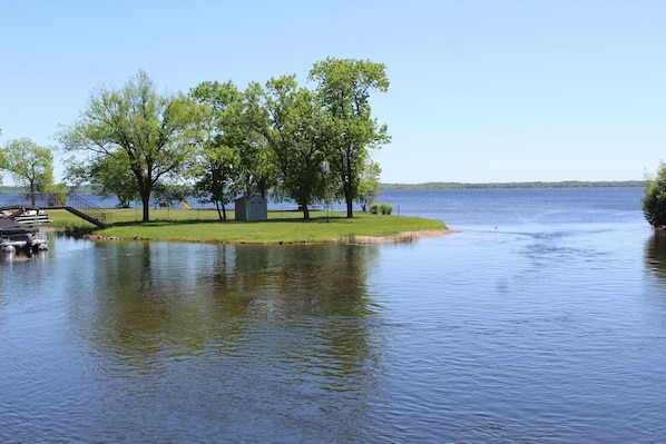 Looking out onto the peninsula and Big Yellow Lake.