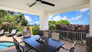 Kiahuna Ohana Hale - Backyard Dining Pergola - Parrish Kauai
