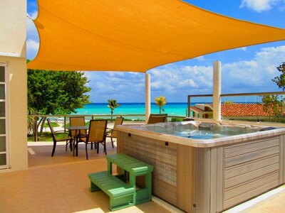 Casa de la piscina privada con vista al mar para 8 en Playacar Fase 1