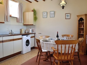 Kitchen with dining area | Owls Retreat - Moresby Hall Farm, Whitehaven