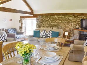 Convenient open-plan living space | Woodland View - Cefncoedbach Farm, Sarnau, near Brecon