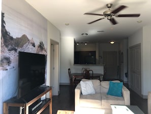 Open living/dining space