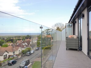 Amazing coastal view from the balcony | Hillside Retreat, Prestatyn