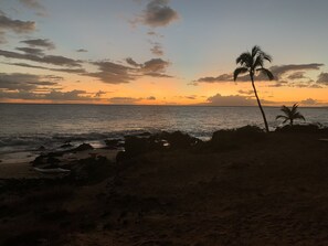 Just a 3 minute walk to Charlie Young Beach to view spectacular Maui sunsets