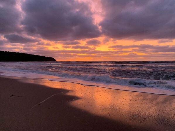 Sunset at Colindale Beach located on our property via our nature trail