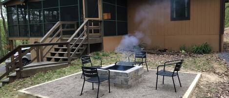 Welcome to my cabin and enjoy the new in 2023 fire pit!