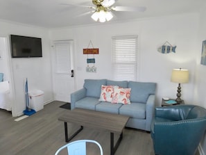 Living Area with Queen Sleeper Sofa