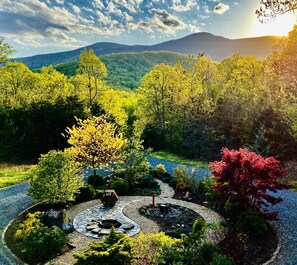 sunset in springtime from the deck.  