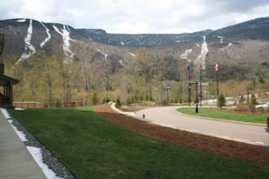 view from our patio of Mt. Mansfield