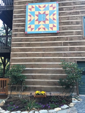 Flower gardens through the property.