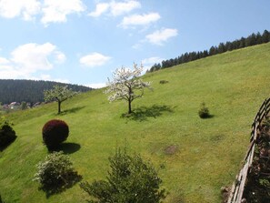 Blick vom Zimmer im Dachgeschoss