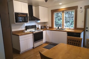 Cabin has Full Kitchen