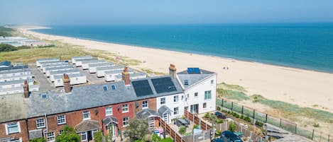 Drone shot of the cottages
