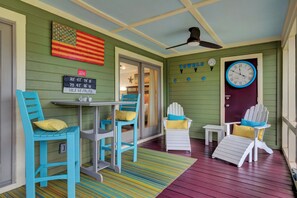 Enjoy the views from the porch while sipping coffee or juice.