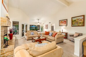 Large, open bright living room!