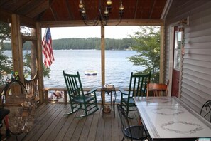 Screened in eating porch off kitchen