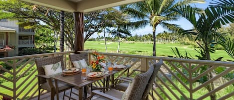 Golf course views from Waikoloa Beach Villas O22