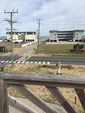 Beach access directly across from house. Ocean views from inside and both decks.