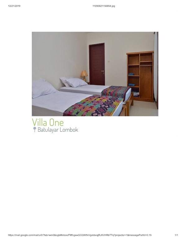 Twin bedroom with on-suite