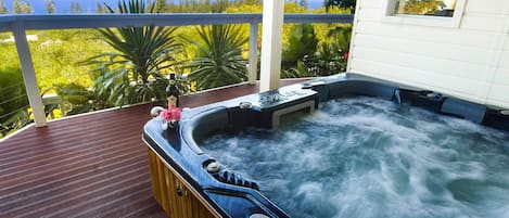 Jacuzzi/Spa with stunning panoramic views