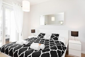 Cozy bedroom in the apartment. 