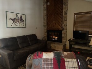 Gas fireplace NO WOOD ALLOWED