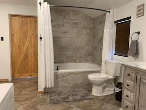 Large soaker tub and shower 