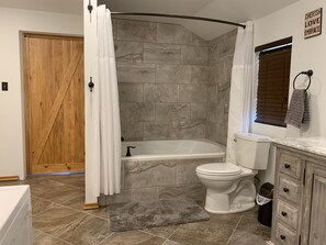 Large soaker tub and shower 