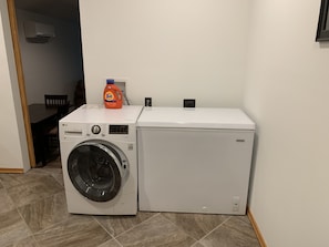 Washer unit in bathroom