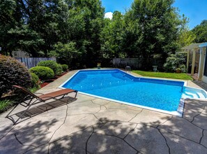 Saltwater vinyl liner pool.  