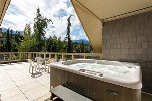 Private hot tub with views