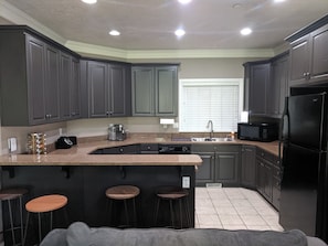 spacious kitchen with brand new , Keurig latte maker, Ninja blender and more