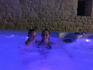 Our new heated swim spa