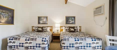 Get cozy in 1 of the 2 queen beds.
